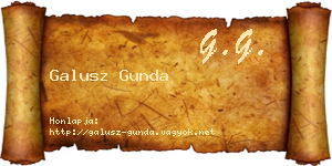 Galusz Gunda névjegykártya